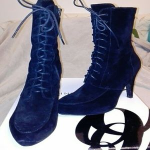 Suede heeled boots